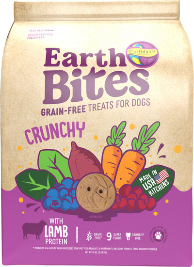 Earthborn Holistic Earthbites Grain Free Treats, Lamb, 10 oz - Edible Bones & Biscuits