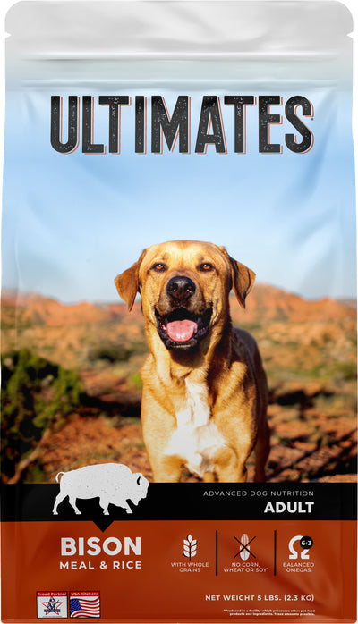 Ultimates Advanced Nutrition Adult Dog Food, Bison/Rice, 5 lb - Dry