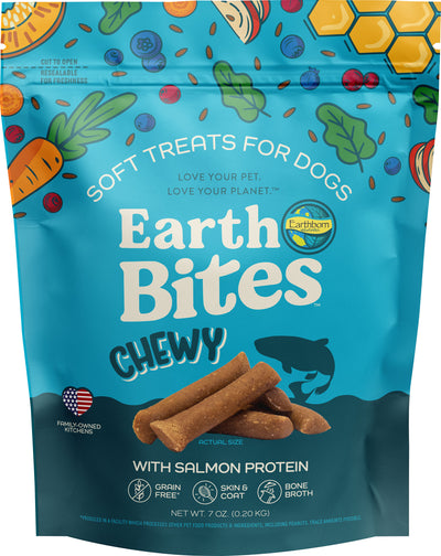 Earthborn Holistic Earthbites Grain Free Bites, Salmon, 7 oz - Soft Treats
