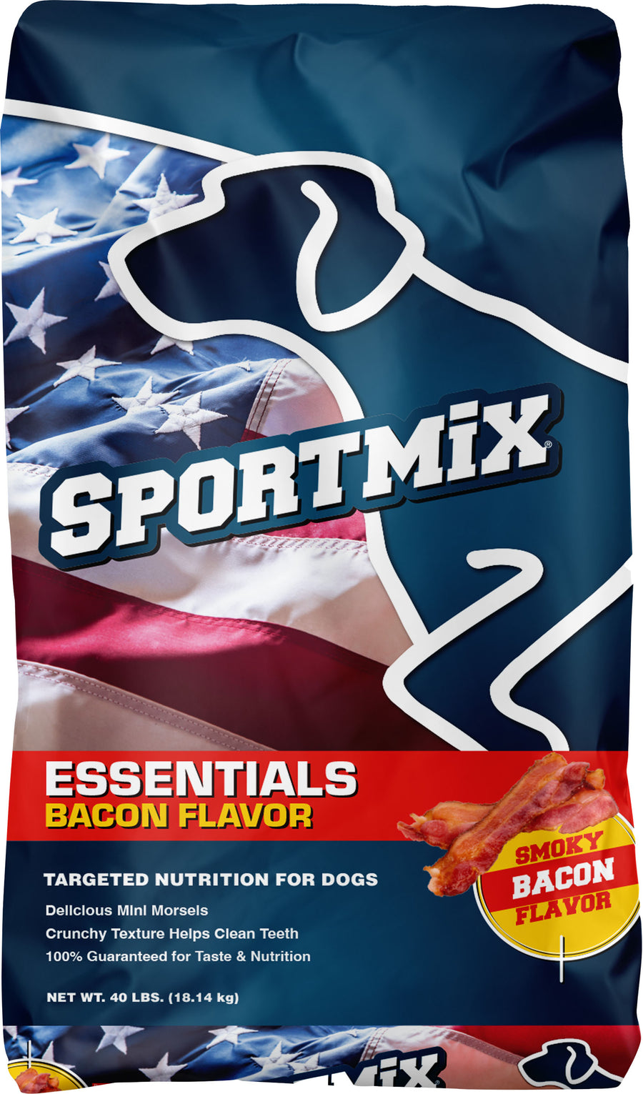 Sportmix Essentials Dog Food, Bacon, 40 lb - Dry