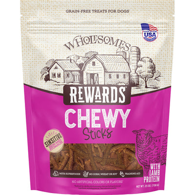 Wholesomes Rewards Chewy Sticks, Lamb, 25 oz - Soft Treats