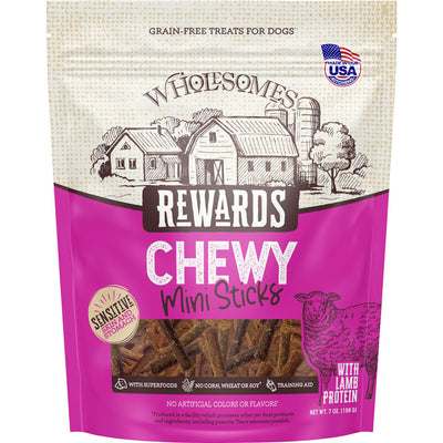 Wholesomes Rewards Chewy Mini Sticks, Lamb, 7 oz - Soft Treats