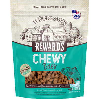 Wholesomes Rewards Chewy Bites, Whitefish, 7 oz - Soft Treats