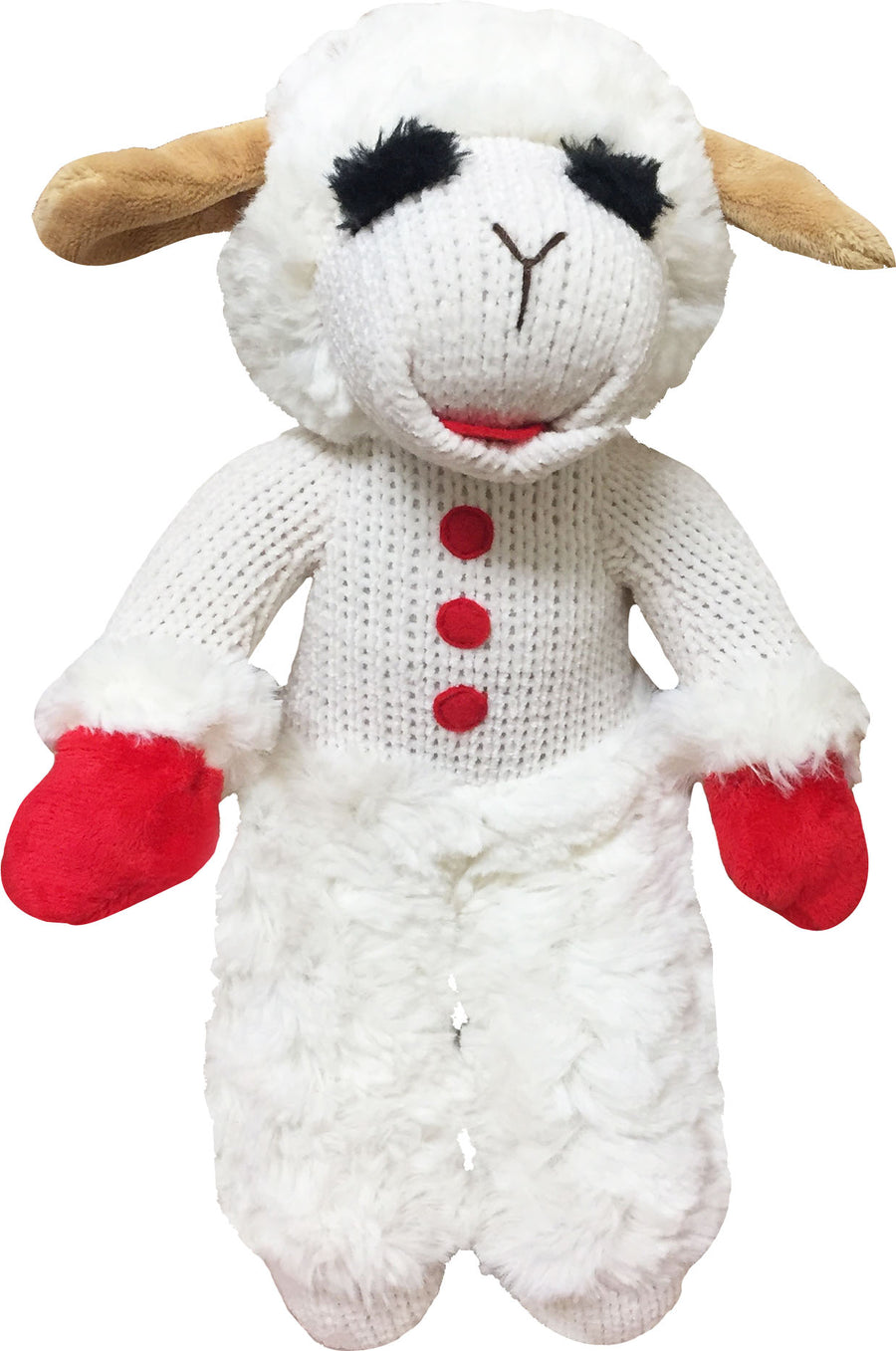 Multipet Lamb Chop Standing Plush Toy, White, 13 in