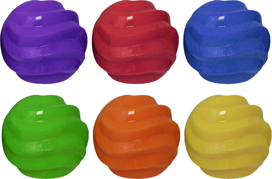 Multipet Ruff Enuff Rubber Spiral Ball, 4 in