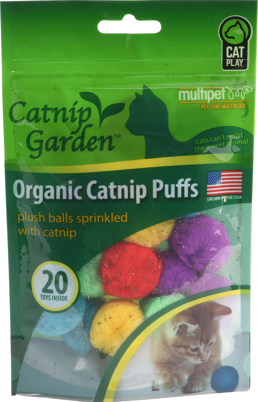 Multipet Organic Catnip Garden Puffs, 20 pk