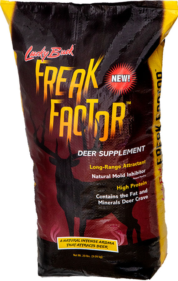 Lucky Buck Freak Factor Deer Supplement, Spicy Apple, 20 lb - Foods- Feeds and Blocks