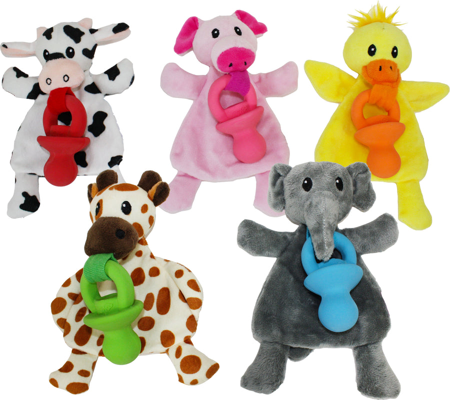 Multipet Pacifier Pals, Assorted, 8 in - Plush