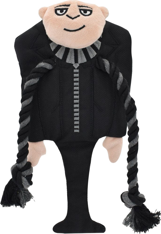 Multipet Minion Gru with Rope Tug Toy, Black, 11.5 in