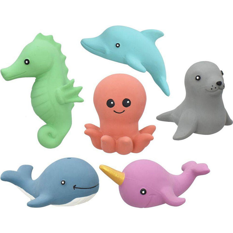 Multipet Minipet Deep Sea Latex Dog Toy, sm-2 pk