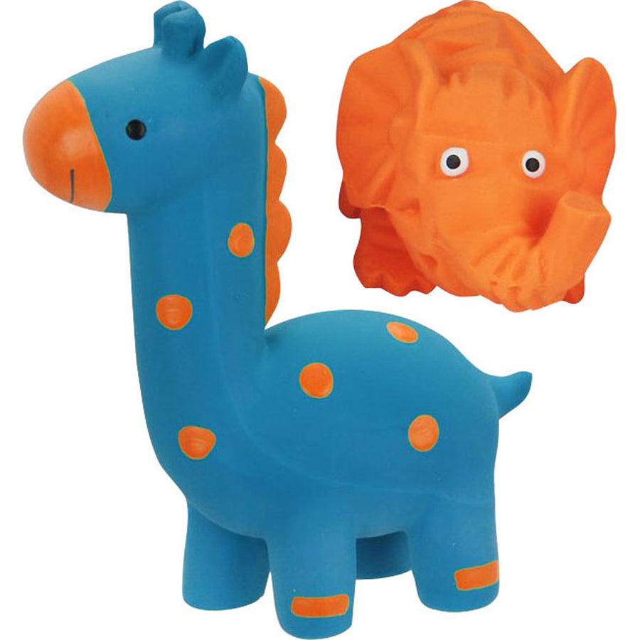 Multipet Minipet Giraffe & Elephant Latex Dog Toy, sm-2 pk