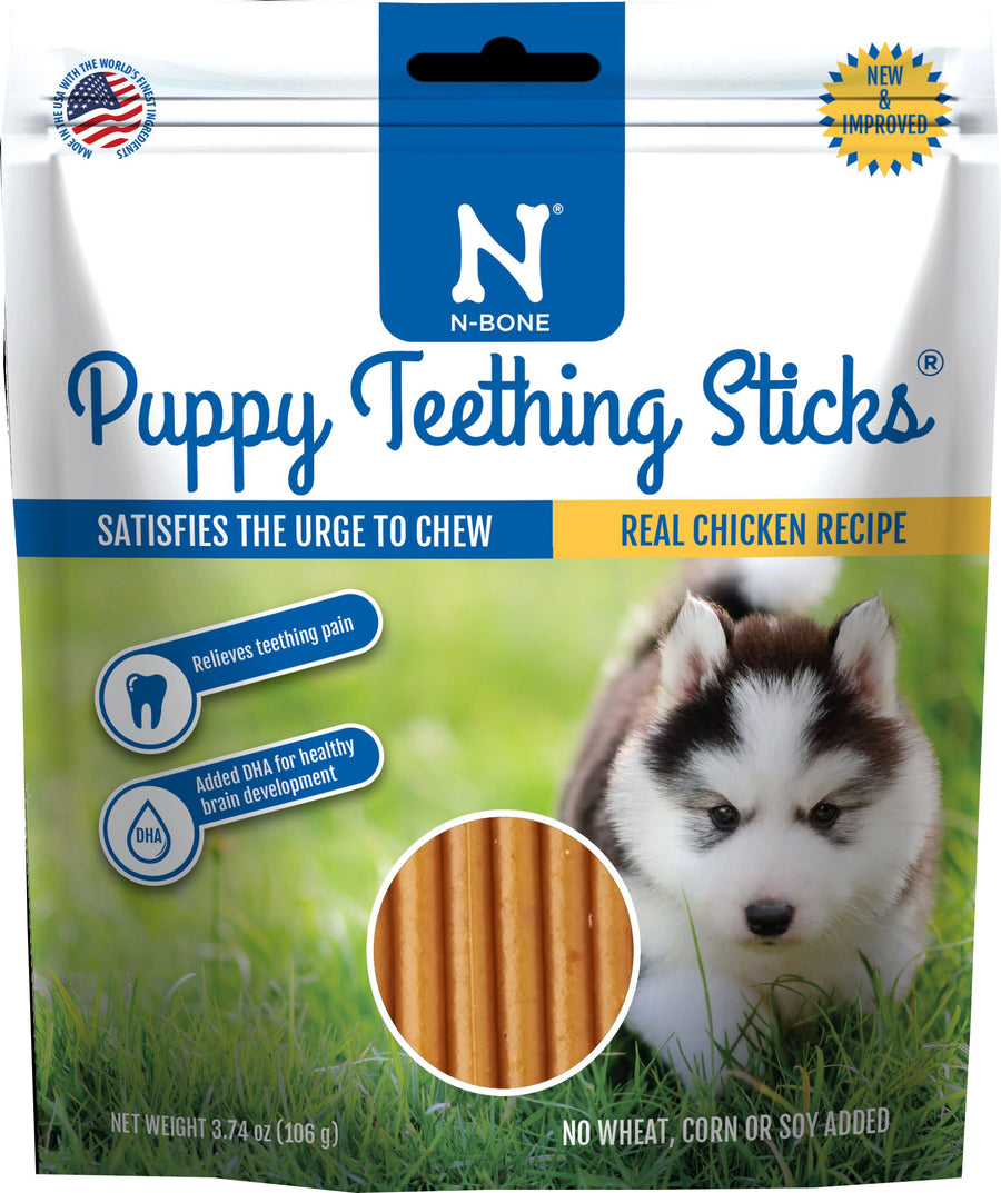 N-Bone Puppy Teething Stick, Chicken, 3.74 oz - Long Lasting Chews