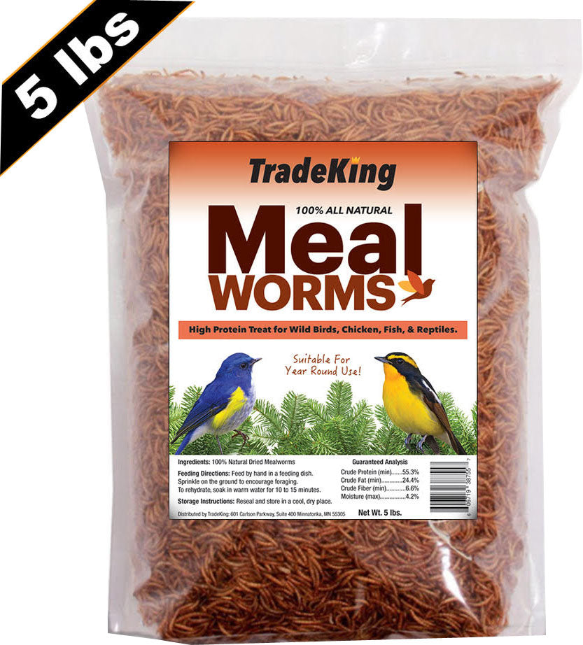 Tradeking Dried Mealworms, 5 lb