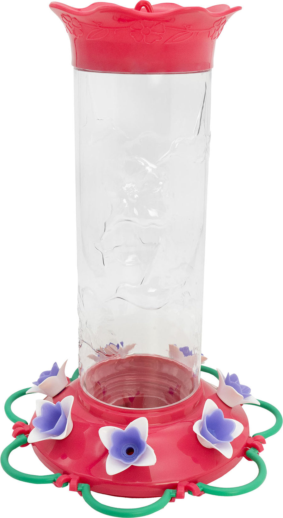 North States Lavender Bloom Hummingbird Feeder, Red/Purple, 32 oz - Hummingbird Feeders-Plastic