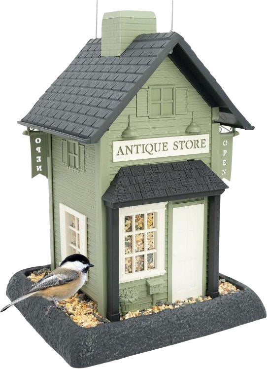 Village Collection Antique Store Feeder, Green, 6.5 lb Cap - Tube Type Feeders Mixed Seed