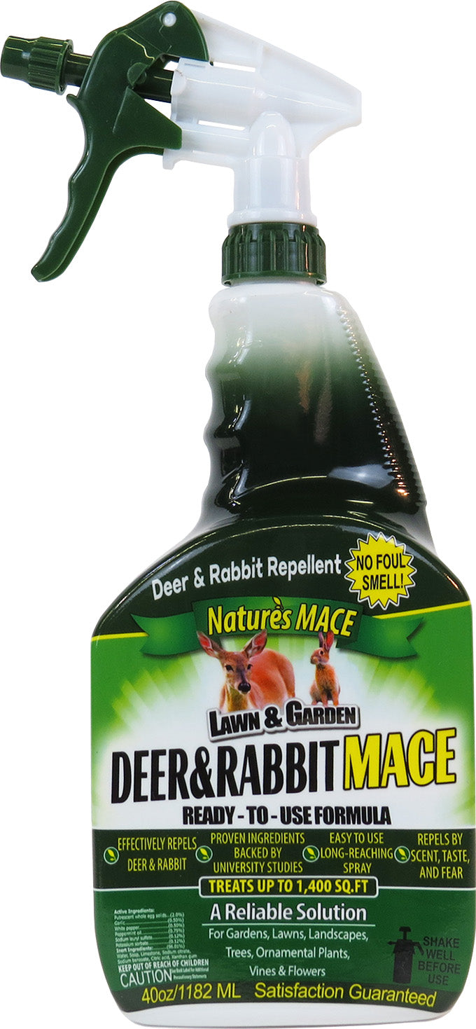 Nature's Mace Deer & Rabbit Repellent RTU, 40 oz - Repellents: Deer