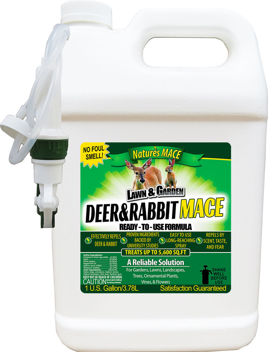 Nature's Mace Deer & Rabbit Repellent RTU, 1 gal - Repellents: Deer