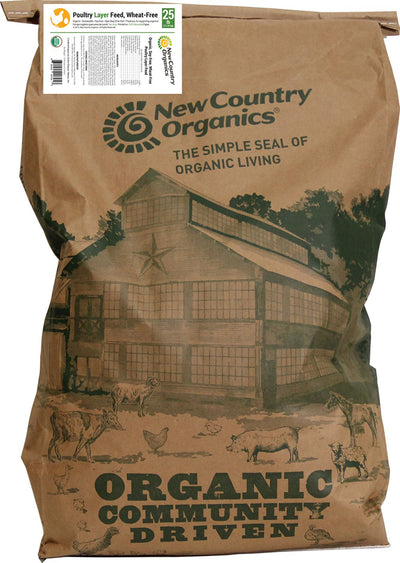 New Country Organics Organic Wheat Free Layer Feed, 25 lb