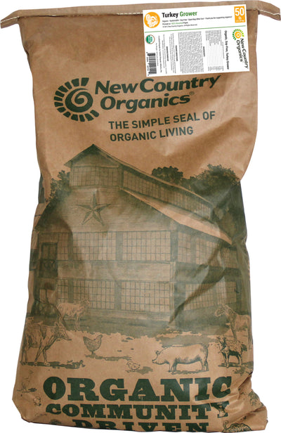 New Country Organics Certified Organic Turkey Grower Feed, 40 lb - Turkey Feed