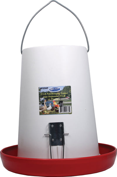 Farm-Tuff Poly Hanging Feeder, Plastic, 25 lb