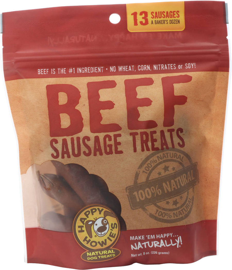 Happy Howie's Sausage Dog Treats, Beef, 4 in-13 pk - Soft Treats
