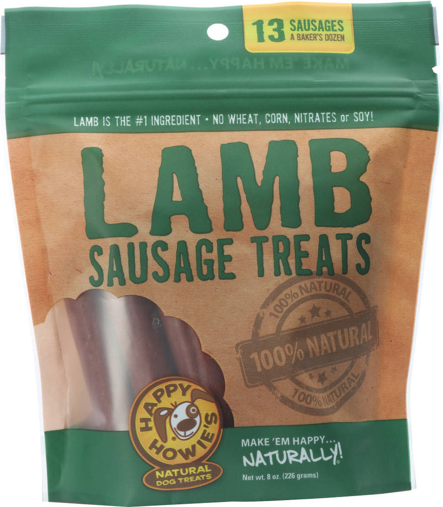 Happy Howie's Sausage Dog Treats, Lamb, 4 in-13 pk - Soft Treats