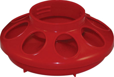 Free Range Plastic Poultry Feeder Base, Red, 1 qt - Ground Feeder