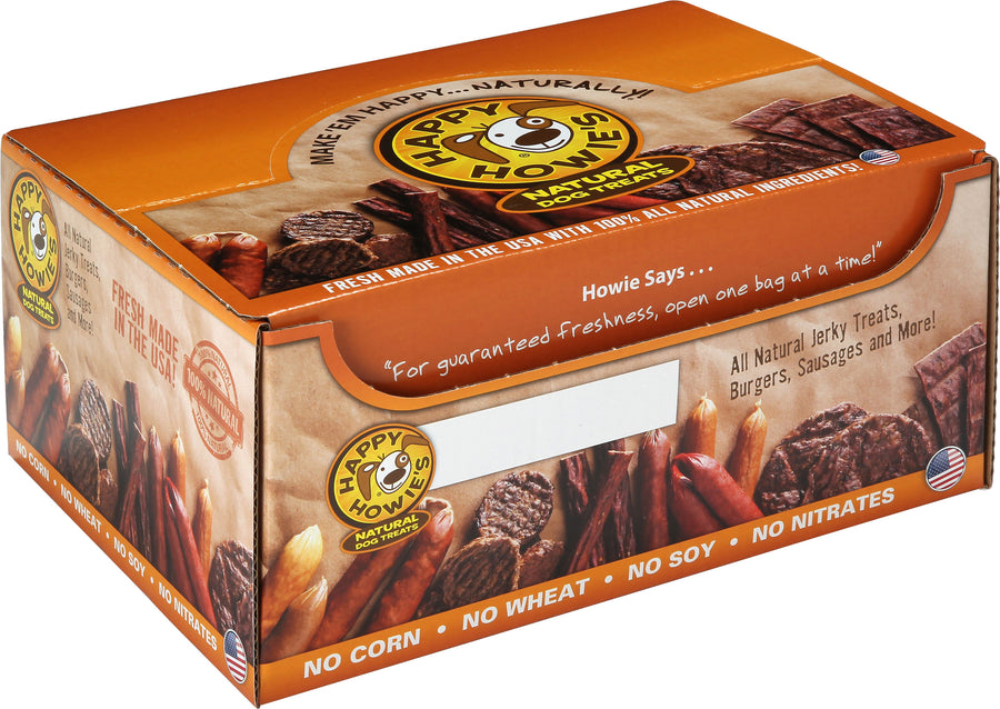 Happy Howie's Woof Stix Dog Treat Counter Display, Beef, 11 in-46 pc - Soft Treats