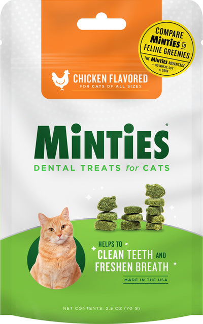 Vetiq Minties Dental Treats for Cats, Chicken, 2.5 oz - Dental Care