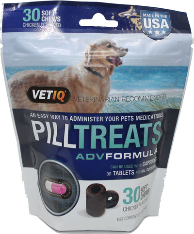 Vetiq Pill Treats Adv Formula USA Soft Chews, Chicken, 30 ct - Stuffin Treats