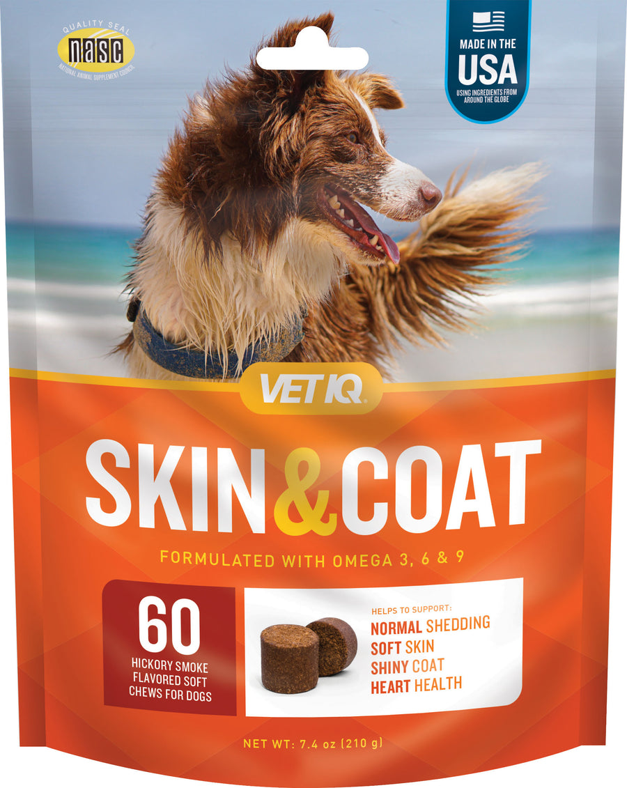 Vetiq Skin & Coat Soft Chew, Hickory Smoke, 60 ct - Supplements