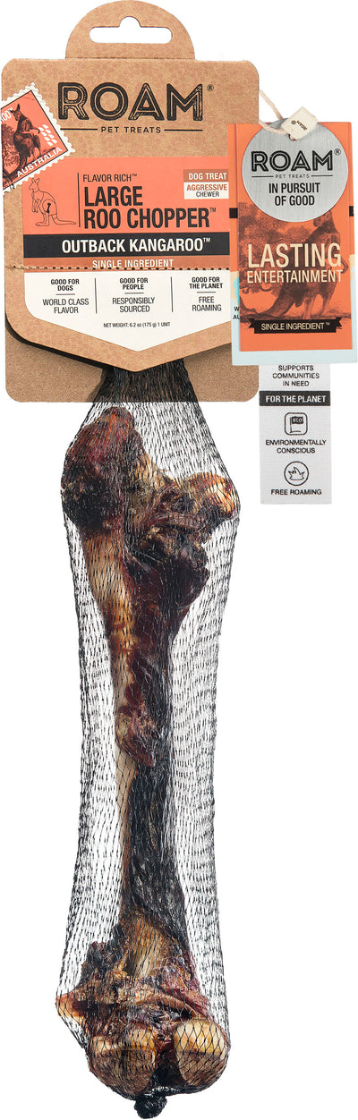 Roam Large Roo Chopper Femur Outback Kangaroo, Kangaroo, 1 pk - Rawhide/ Body Parts
