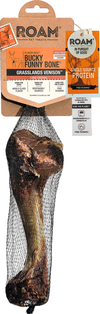 Roam Bucky Funny Bone Humerus Grassland Venison, Venison, 1 pk - Rawhide/ Body Parts
