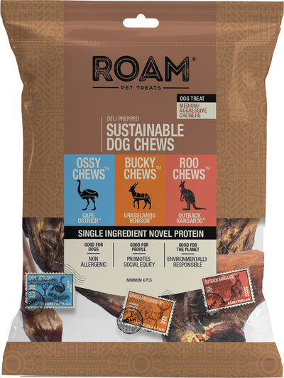 Roam Exotic Protein Sampler Pack, Multi - Rawhide/ Body Parts
