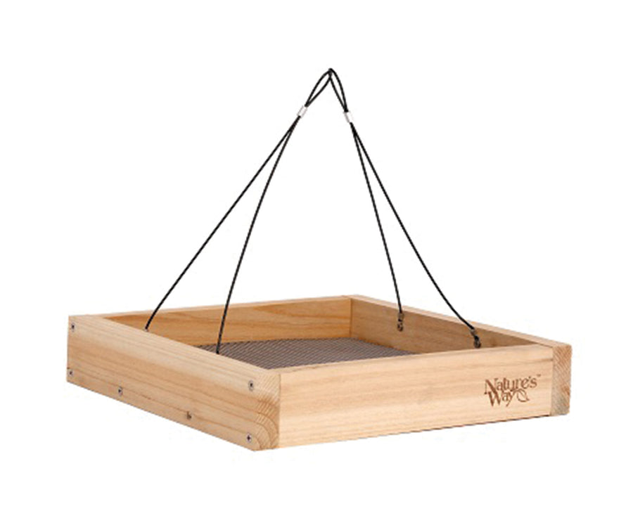 Nature's Way Hanging Platform Feeder, Cedar, 12x12x3 in - Platform/Fly Thru Feeders