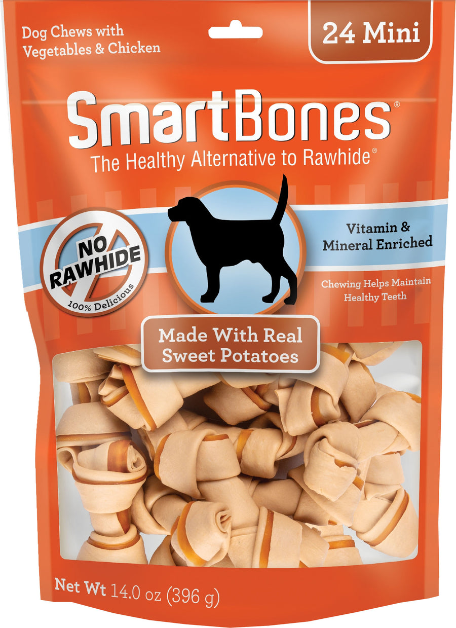 Smartbones Healthy Alternative Chews, Sweet Potato, Mini-24 pk - Long Lasting Chews