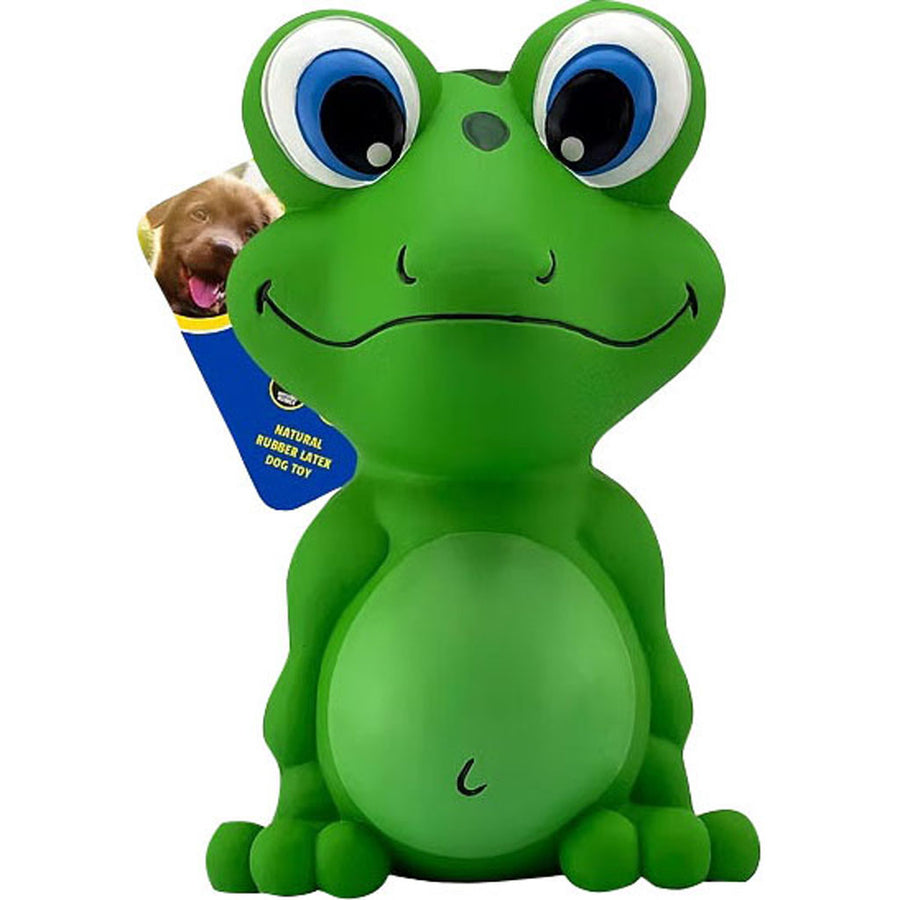 Petsport Naturflex Frog Latex Dog Toy, Green, Babies-4.25 in