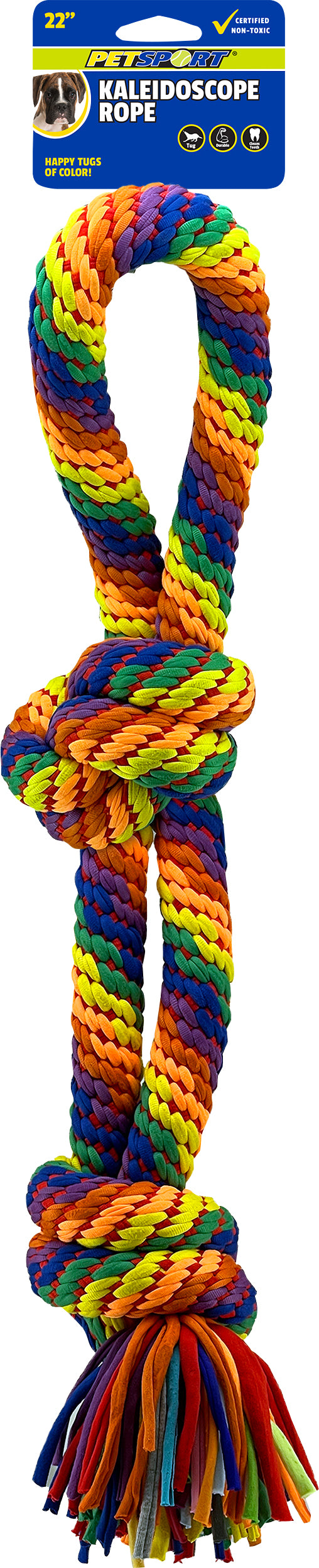 Petsport Kaleidoscope Rope Tug, 22 in