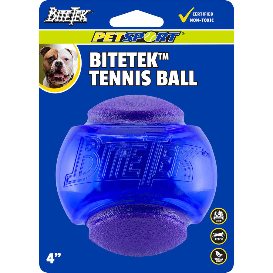 Petsport Bitetek Tennis Ball, 4 in - Rubber