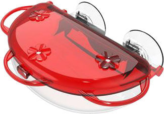 Nature's Way Traditional Plastic Window Hummingbird Feeder, Red, 8 oz Cap - Hummingbird Feeders-Plastic