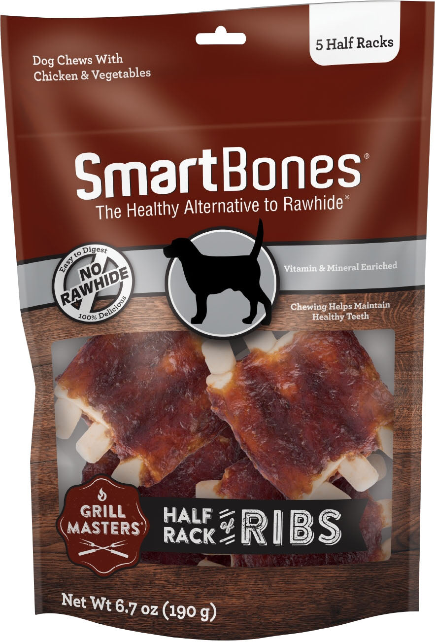 Smartbones Grill Masters Ribs, 5 pk - Long Lasting Chews