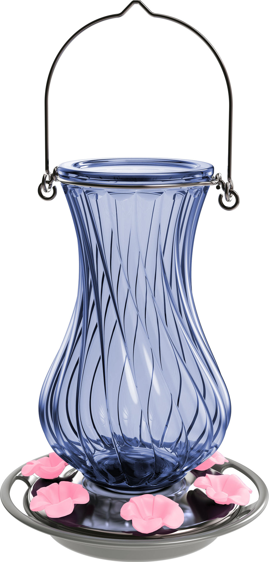 Nature's Way Perfect Pitcher Antique Glass Hummingbird Feeder, Blue, 32 oz - Hummingbird Feeder-Glass