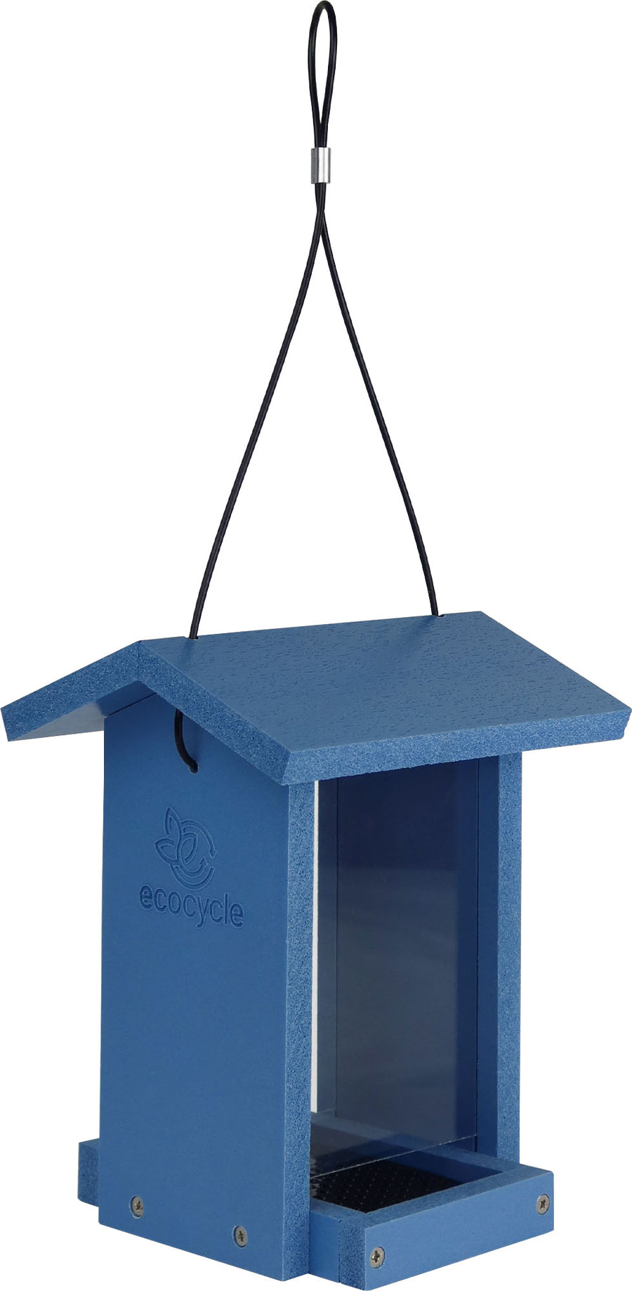 Nature's Way Ecocycle Tasty Tidbit Bird Feeder, Blue, 1 qt Cap - Hopper Feeders Wooden