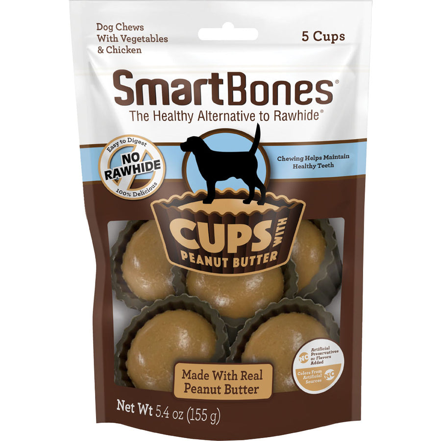 Smartbones Peanut Butter Cups, Peanut Butter, 5 pk - Long Lasting Chews