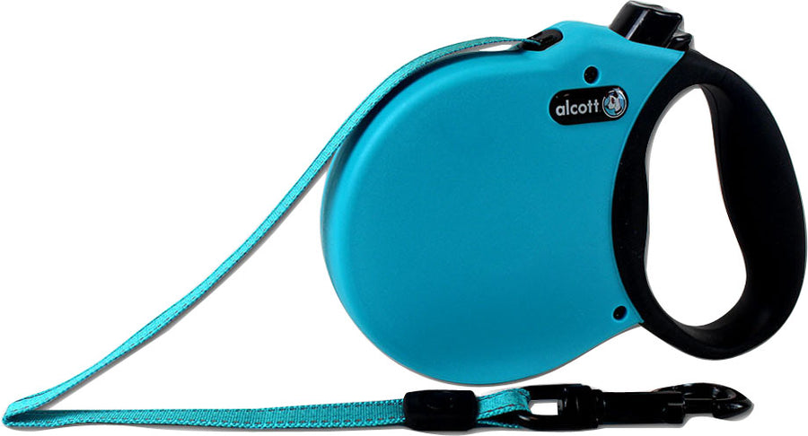 Alcott Adventure Retractable Belt Leash, Blue, sm-16 ft - Retractable Leads