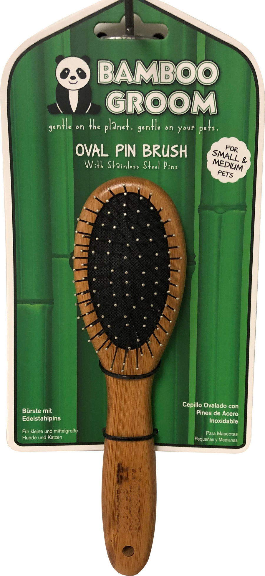 Bamboo Groom Oval Pin Brush, SM/MD - Tools