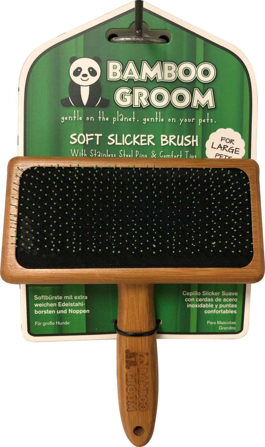 Bamboo Groom Soft Slicker Brush, LG - Tools
