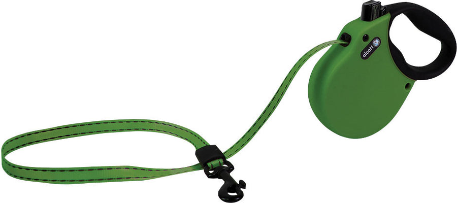 Alcott Adventure Retractable Belt Leash, Green, xs-10 ft - Retractable Leads