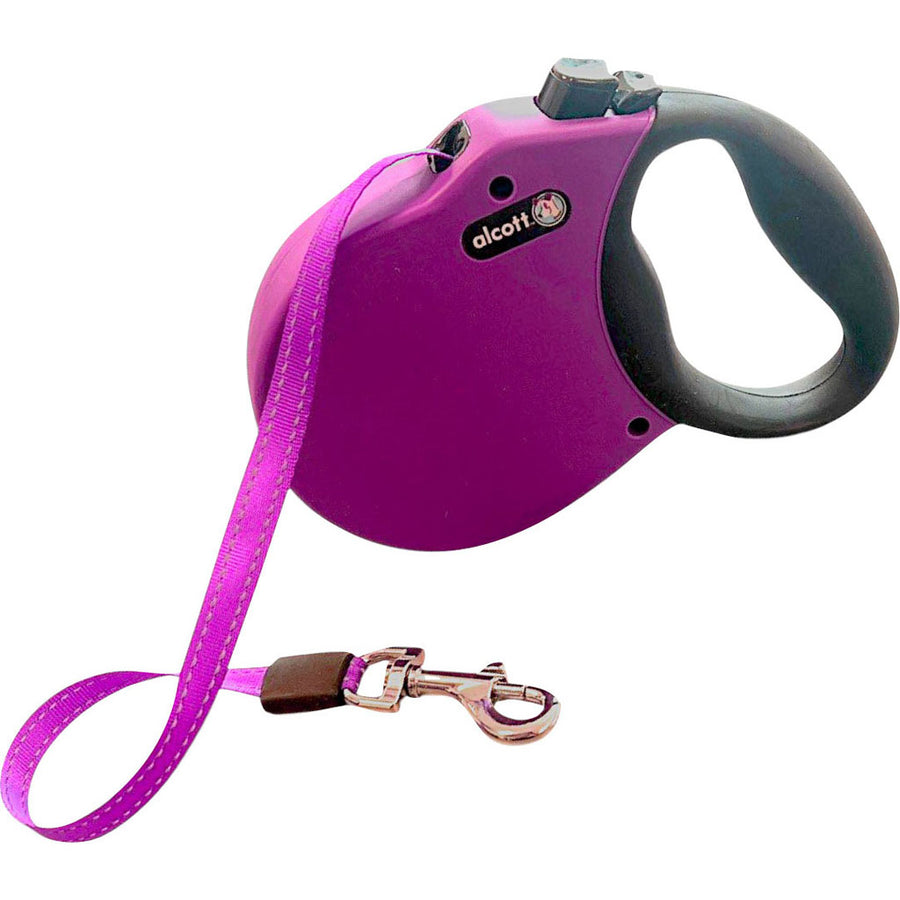 Alcott Adventure Retractable Belt Leash, Purple, xs-10ft - Retractable Leads
