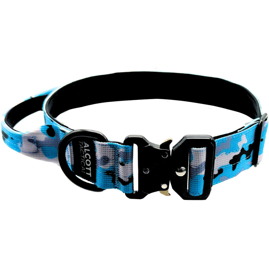 Alcott Tactical Collar, Blue Camo, LG - Specialty